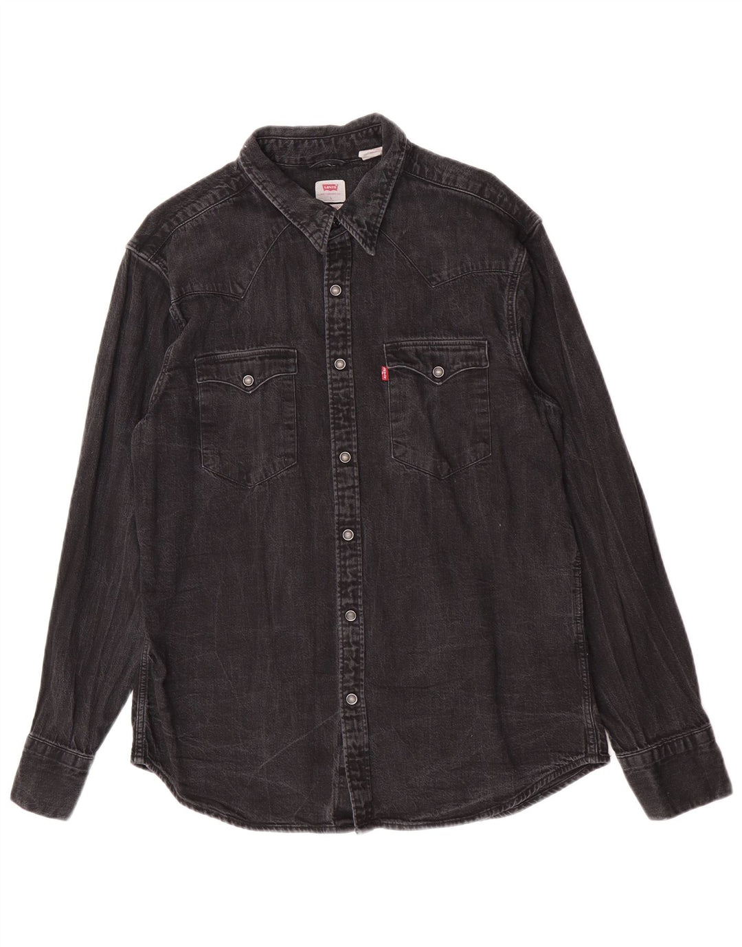 Camicia di jeans standard da uomo Levi's Large in cotone grigio