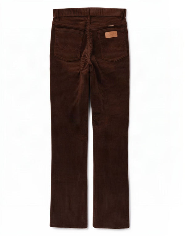 Pantaloni dritti in velluto a coste da donna Wrangler W34 L36 cotone marrone