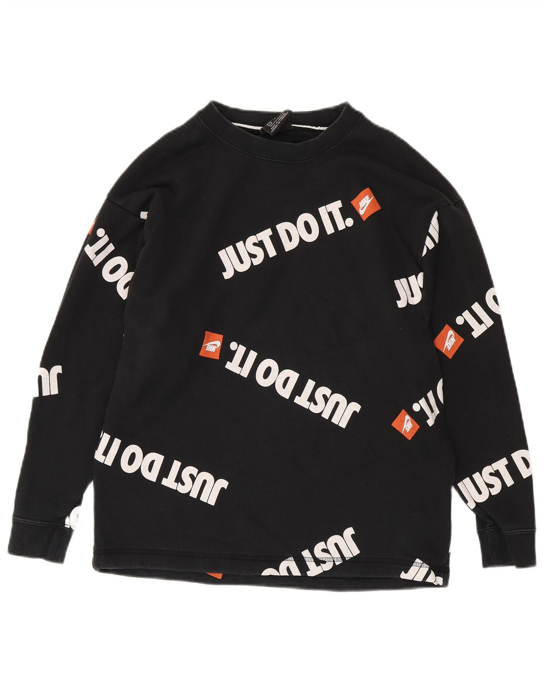 NIKE Felpa con grafica da uomo Maglione piccolo in cotone nero