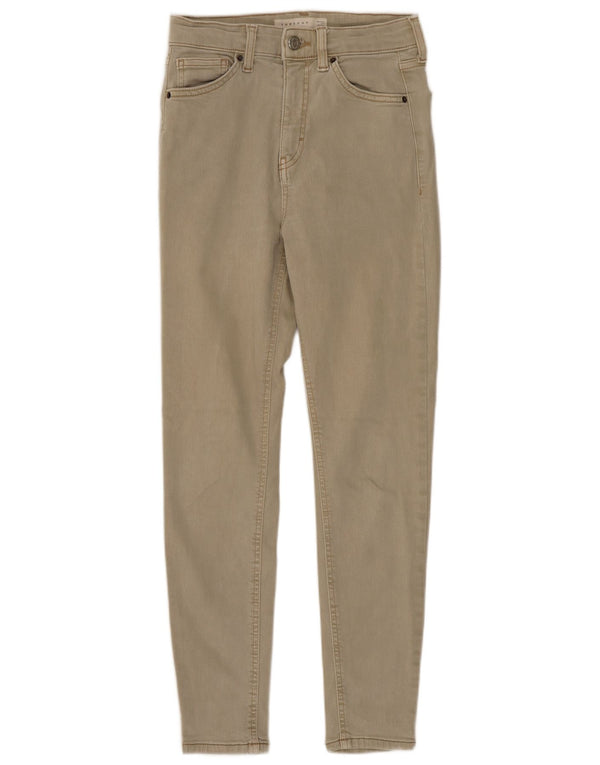 Jeans skinny da donna Topshop W26 L25 cotone beige