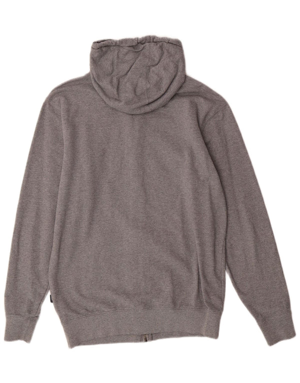 Felpa con cappuccio e zip grafica da uomo di Vans piccola in cotone grigio