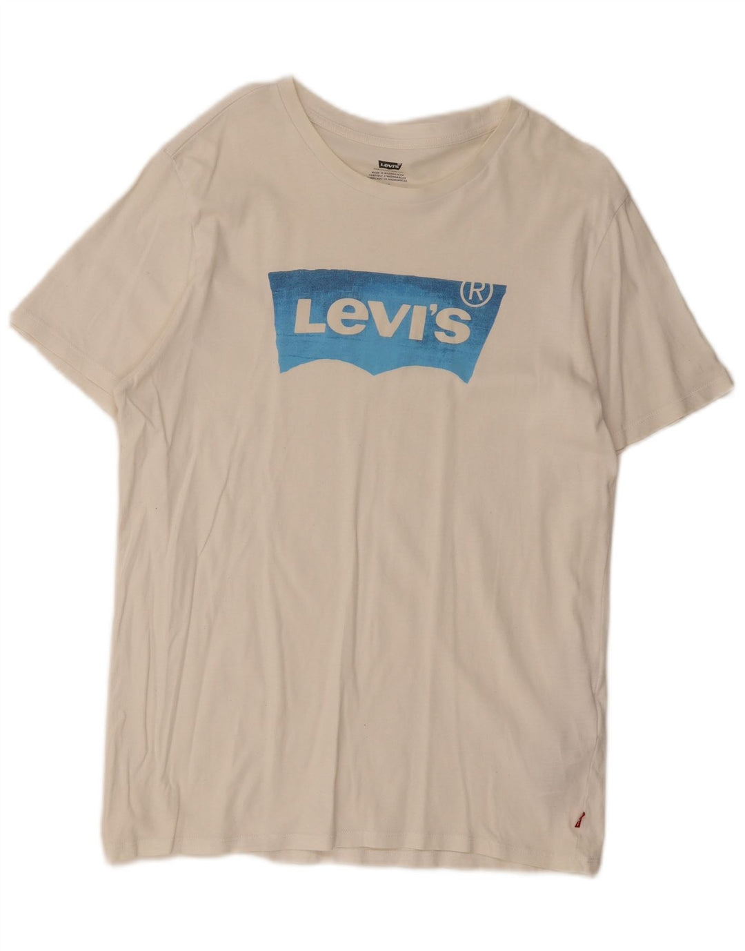 T-shirt grafica da uomo Levi's Top grande in cotone bianco