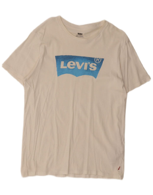 T-shirt grafica da uomo Levi's Top grande in cotone bianco