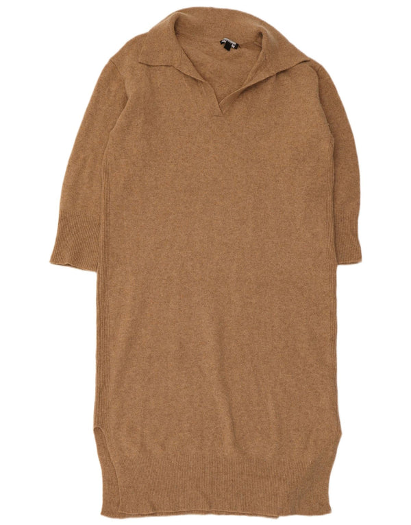Abito maglione oversize da donna WHISTLES UK 14 Lana merino marrone medio