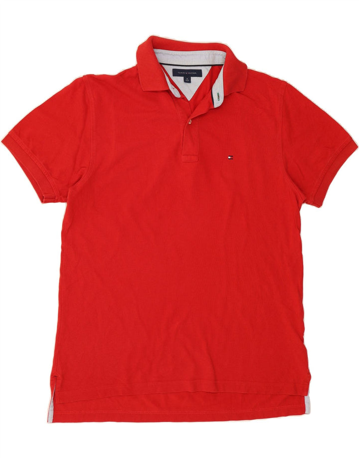 TOMMY HILFIGER Mens Polo Shirt Medium Red Cotton Vintage Tommy Hilfiger and Second-Hand Tommy Hilfiger from Messina Hembry 