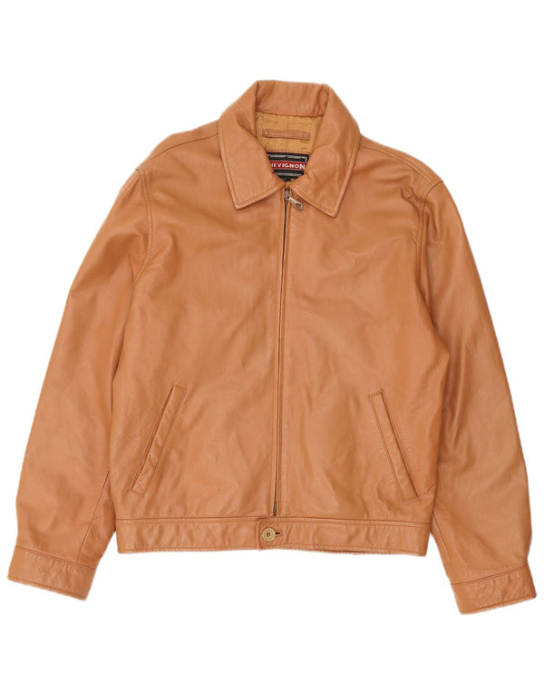 Giacca in pelle da uomo Chevignon UK 38 Marrone medio