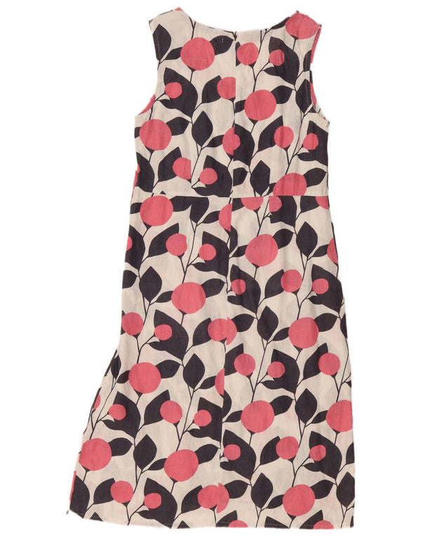 Abito a trapezio senza maniche da donna White Stuff UK 12 Medio bianco floreale