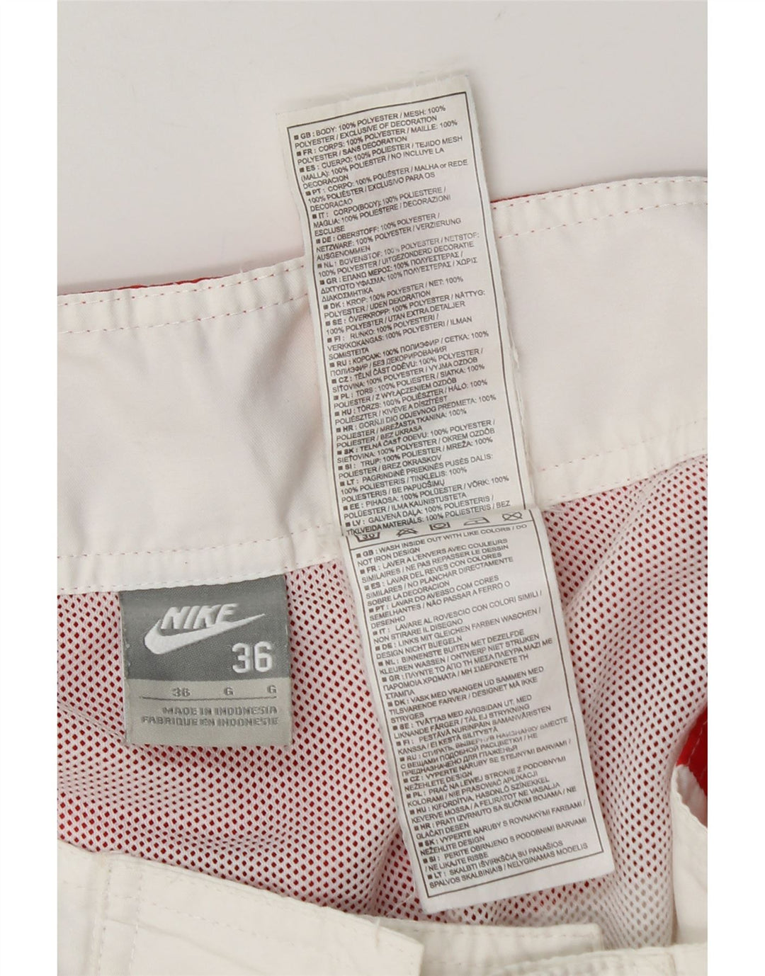 Pantaloncini da bagno da uomo Nike Large in poliestere color block bianco