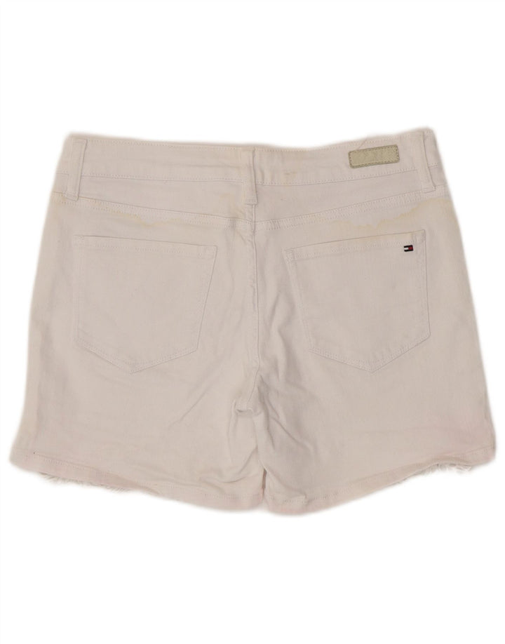 TOMMY HILFIGER Womens Denim Shorts W28 Medium White Cotton Vintage Tommy Hilfiger and Second-Hand Tommy Hilfiger from Messina Hembry 
