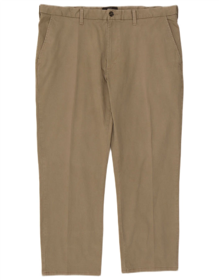 Pantaloni chino regolari da uomo Marks & Spencer W40 L29 cotone beige