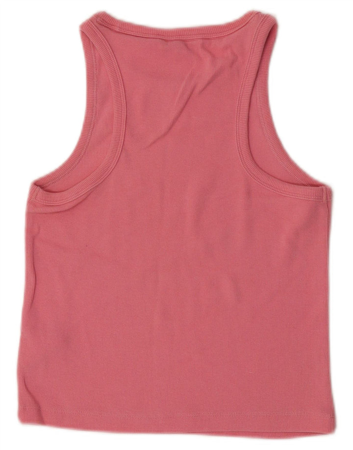 Top corto da donna Tommy Hilfiger UK 12 cotone rosa medio