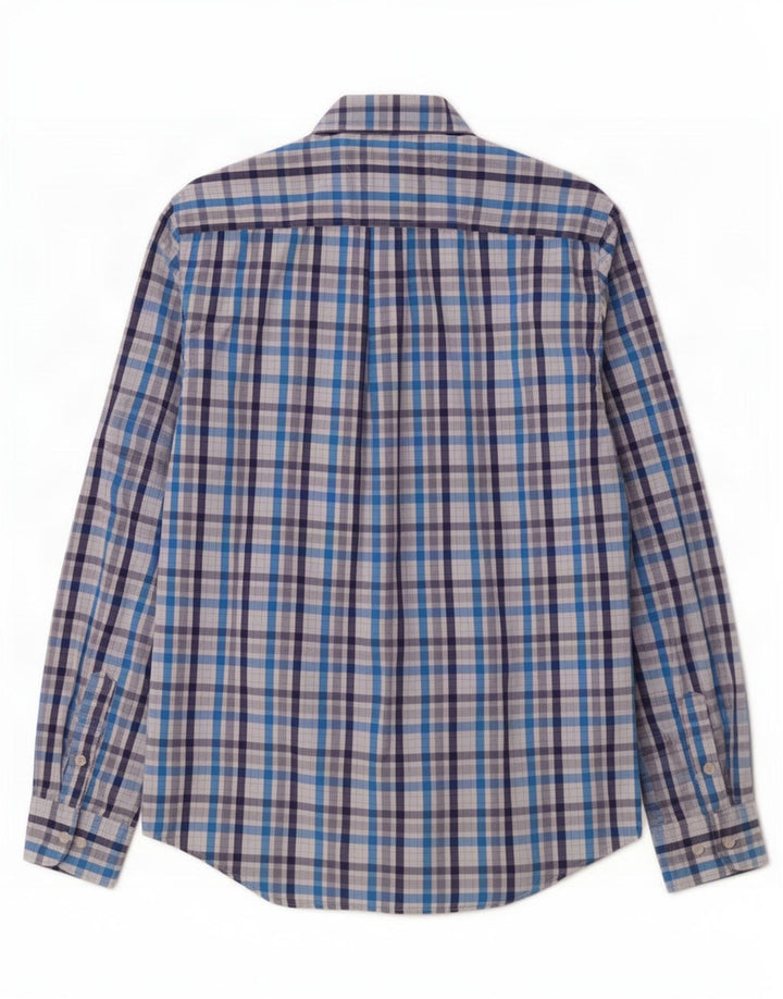 Camicia da uomo Tommy Hilfiger piccola in cotone a quadri blu