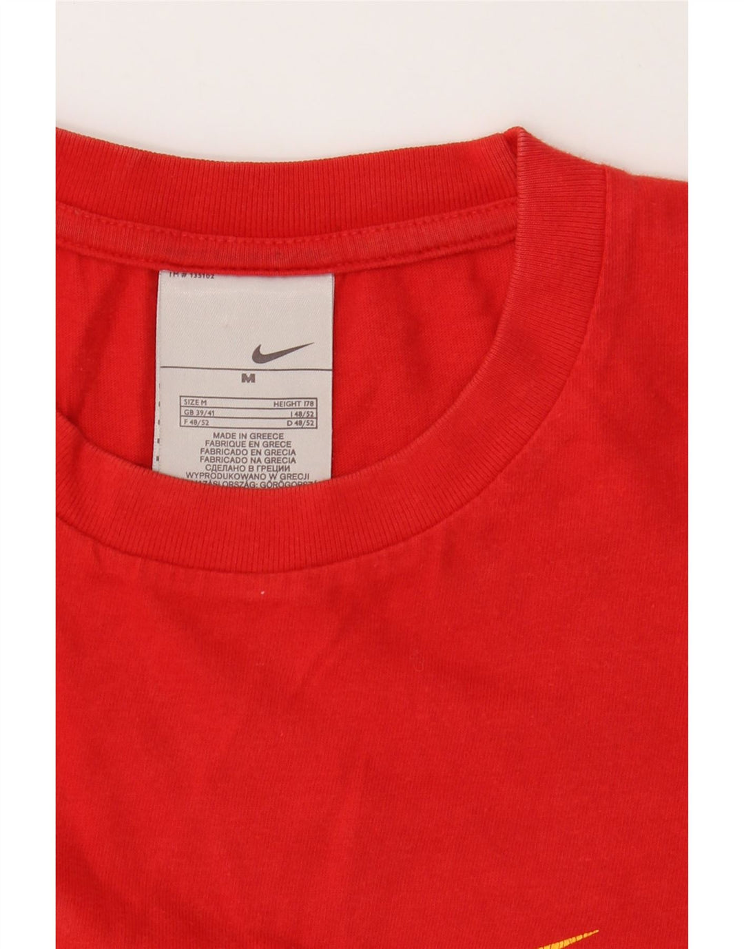NIKE Womens Graphic T-Shirt Top UK 39/41 Medium Red Cotton Vintage Nike and Second-Hand Nike from Messina Hembry 