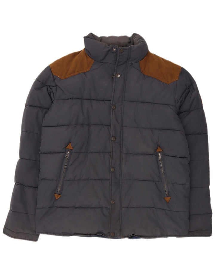 Giacca imbottita da uomo Quiksilver UK 40 Large Blu Navy in cotone