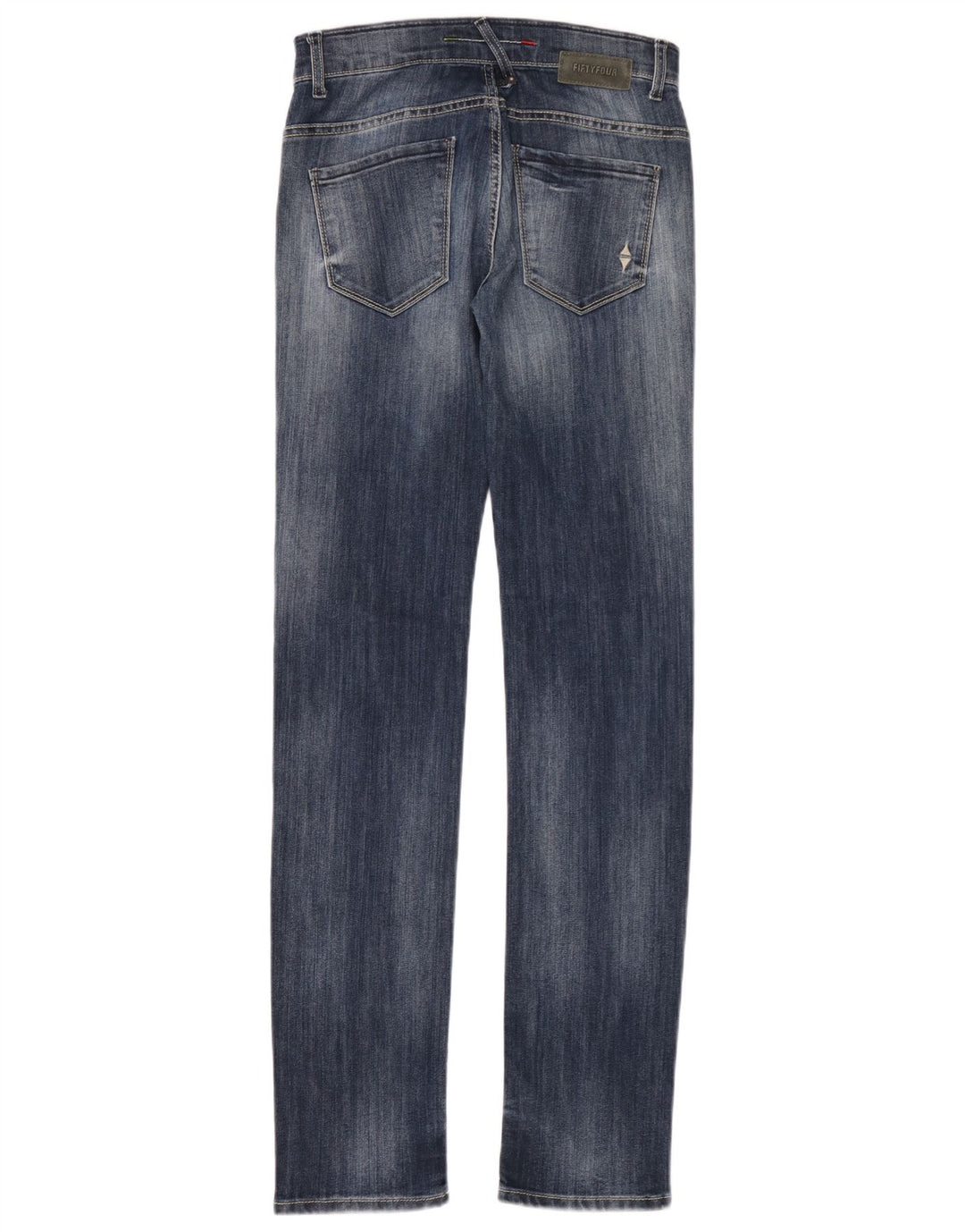 Cinquantaquattro jeans dorati slim da donna W28 L34 cotone blu