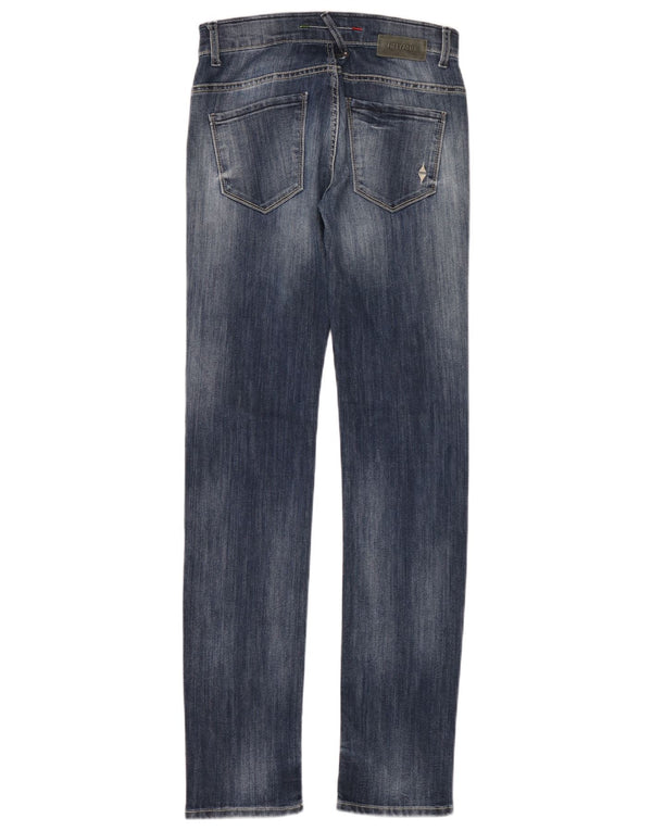 Cinquantaquattro jeans dorati slim da donna W28 L34 cotone blu
