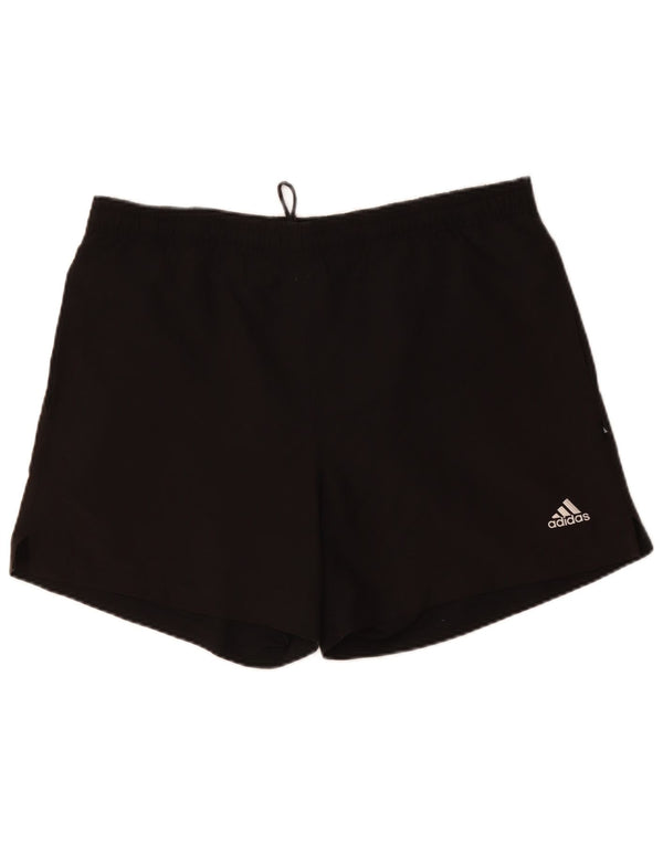 Pantaloncini sportivi da uomo Adidas grandi in poliestere nero