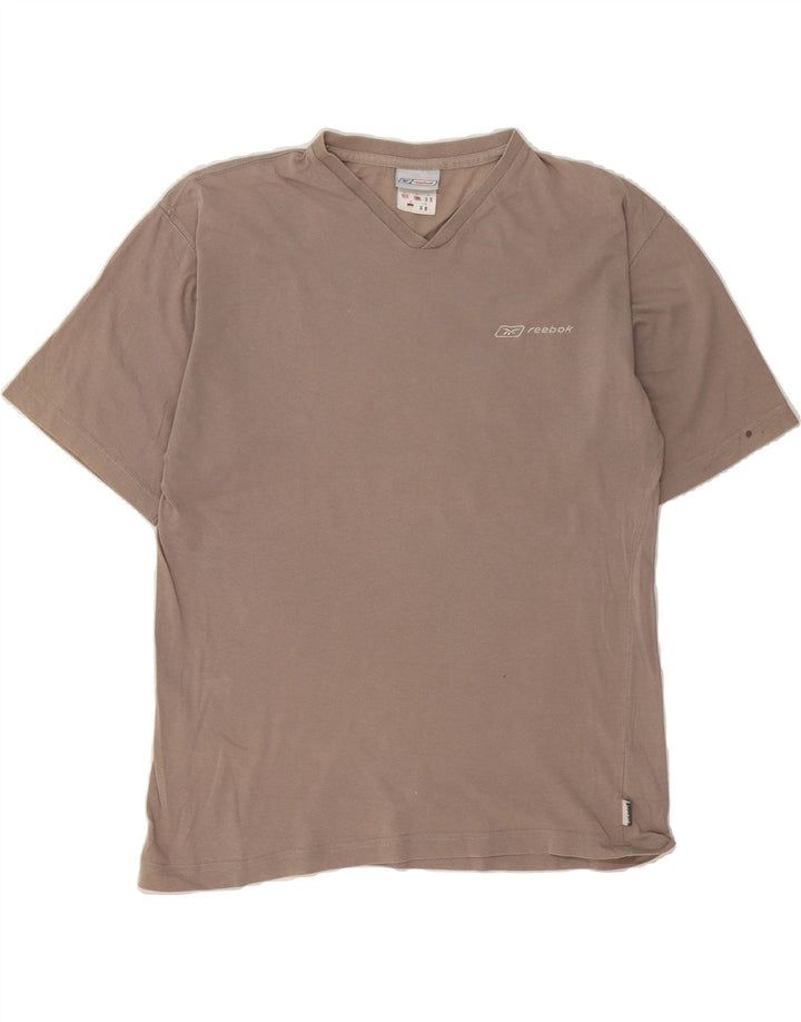 REEBOK Mens T-Shirt Top Medium Grey Cotton Vintage Reebok and Second-Hand Reebok from Messina Hembry 