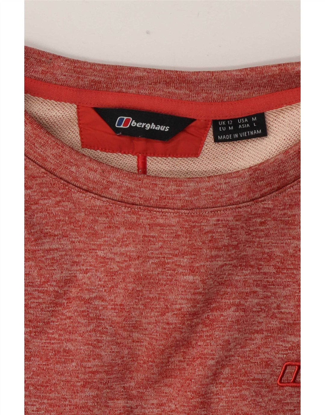 Felpa da donna Berghaus Maglione UK 12 Medium Red Flecked