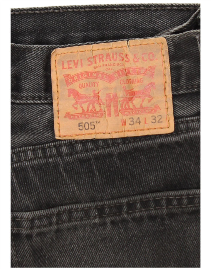 Levi's Uomo 505 Jeans dritti W34 L32 Cotone grigio