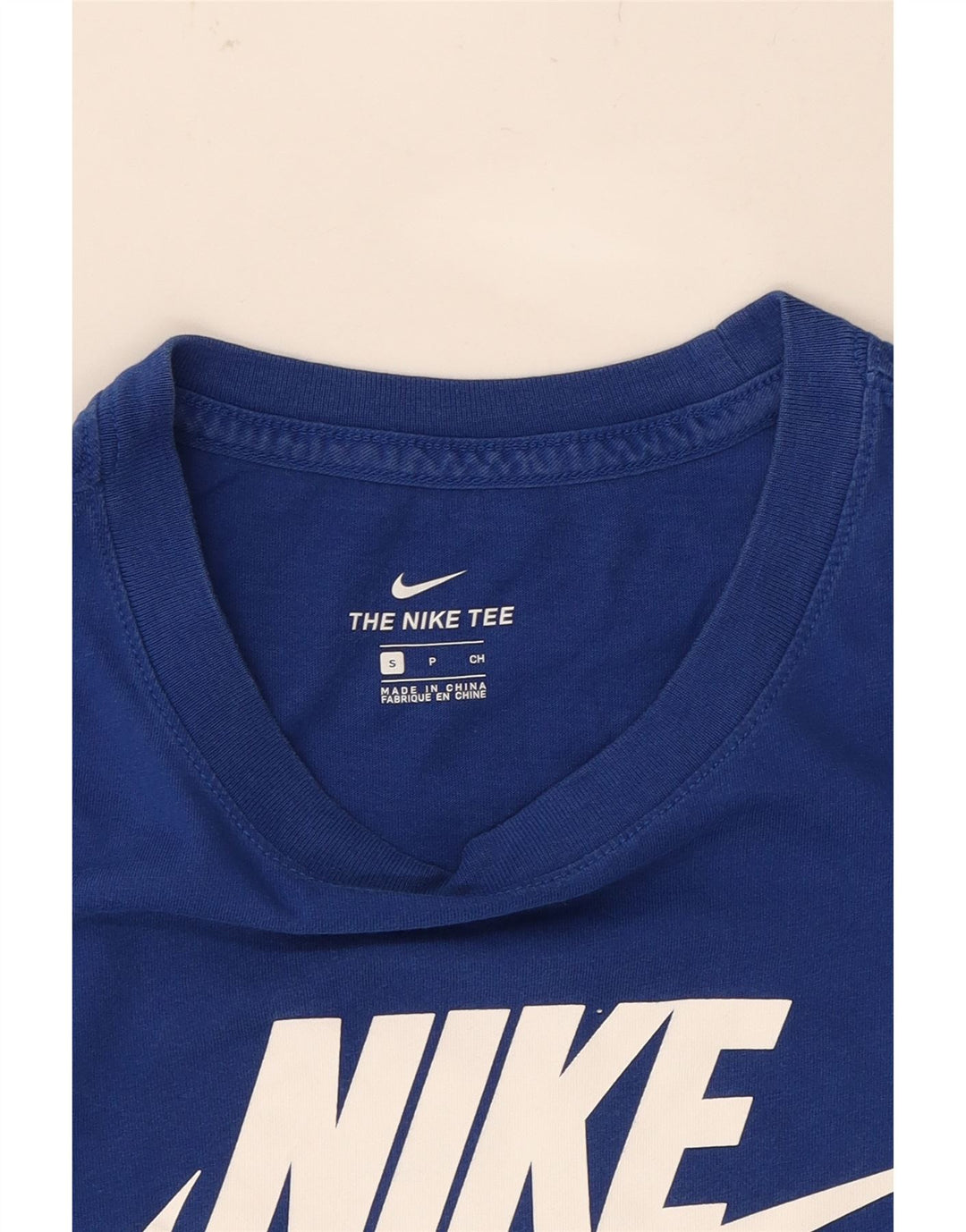 NIKE Womens Graphic T-Shirt Top UK 10 Small Blue Vintage Nike and Second-Hand Nike from Messina Hembry 