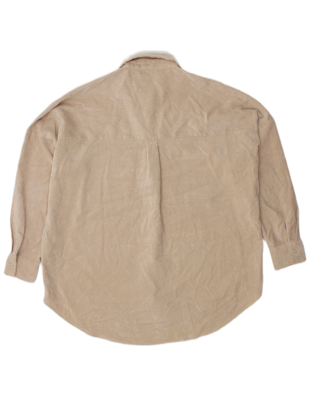 Camicia in velluto oversize da donna Zara UK 6 XS Poliestere beige