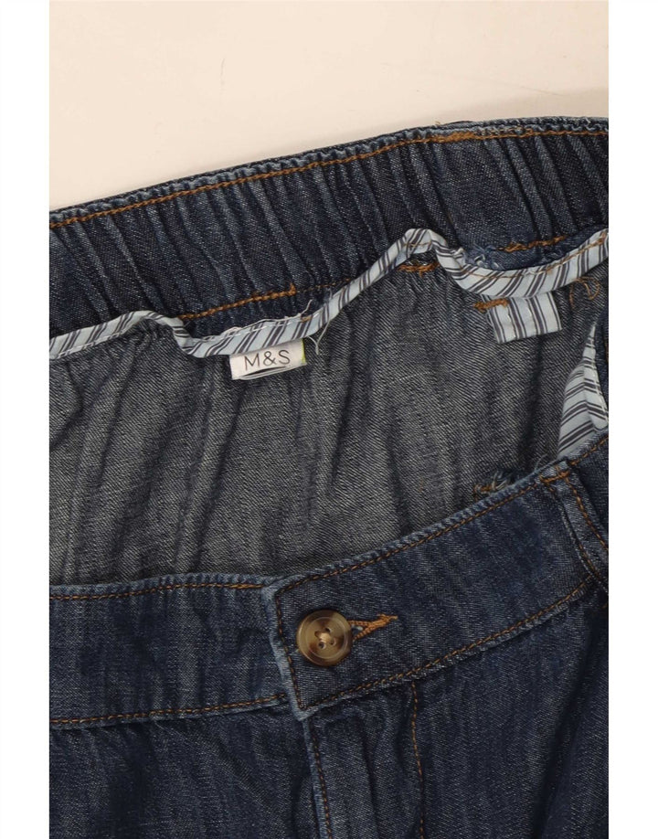 Jeans a gamba larga da donna Marks & Spencer W38 L28 Blu navy