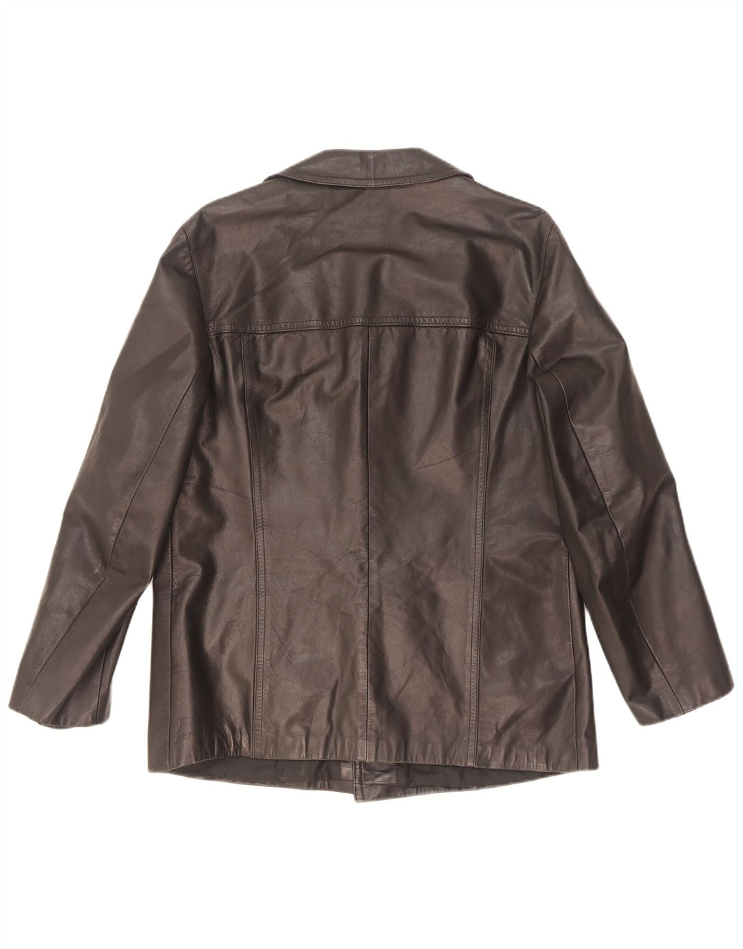 Giacca in pelle vintage da uomo UK 36 piccola nera