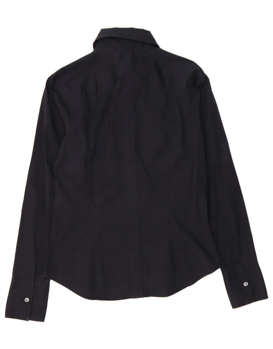 BENETTON Womens Shirt UK 12 Medium Navy Blue Cotton Vintage Benetton and Second-Hand Benetton from Messina Hembry 