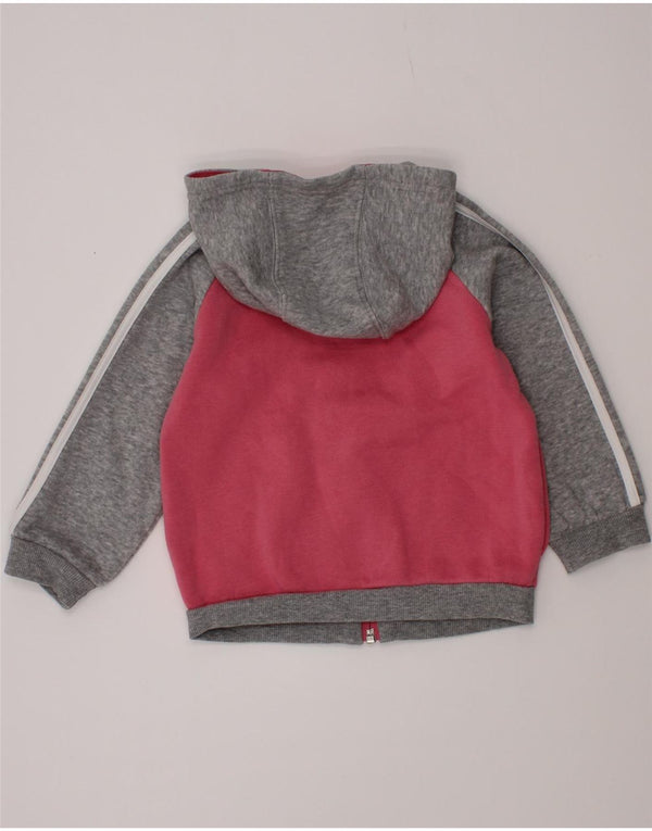 Felpa con cappuccio e zip Adidas da bambina 12-18 mesi in cotone color block rosa
