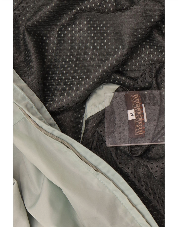 Giacca antipioggia geografica da uomo Napapijri UK 38 nylon verde medio
