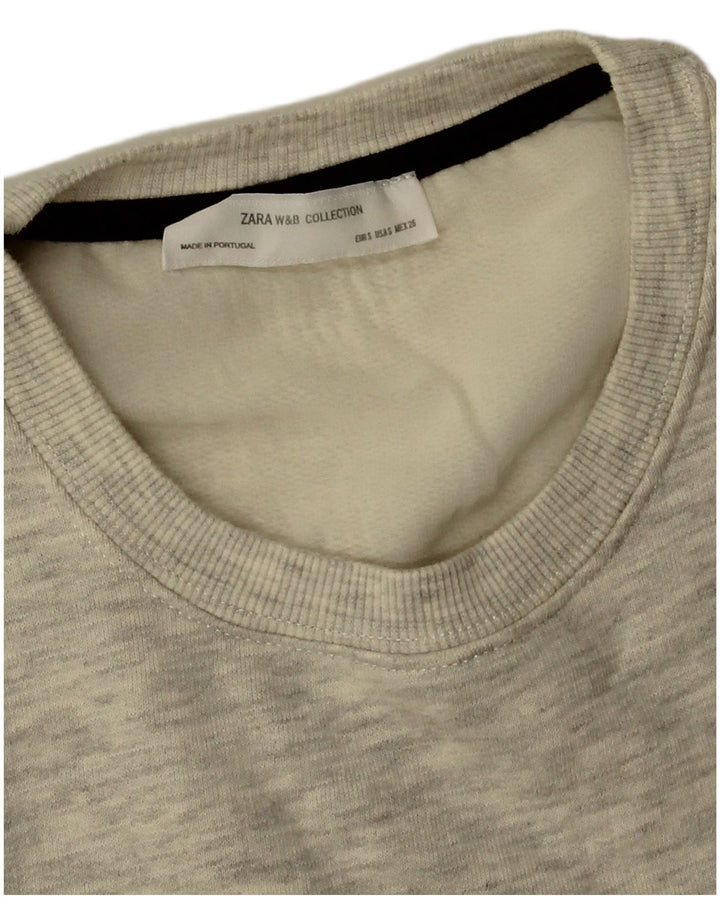 Abito a tunica da donna Zara UK 10 Piccolo poliestere screziato grigio