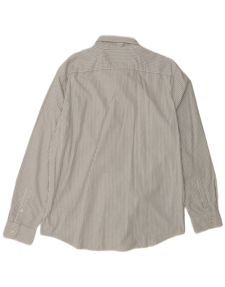 AMERICAN EAGLE Camicia da uomo slim fit XL in cotone gessato grigio