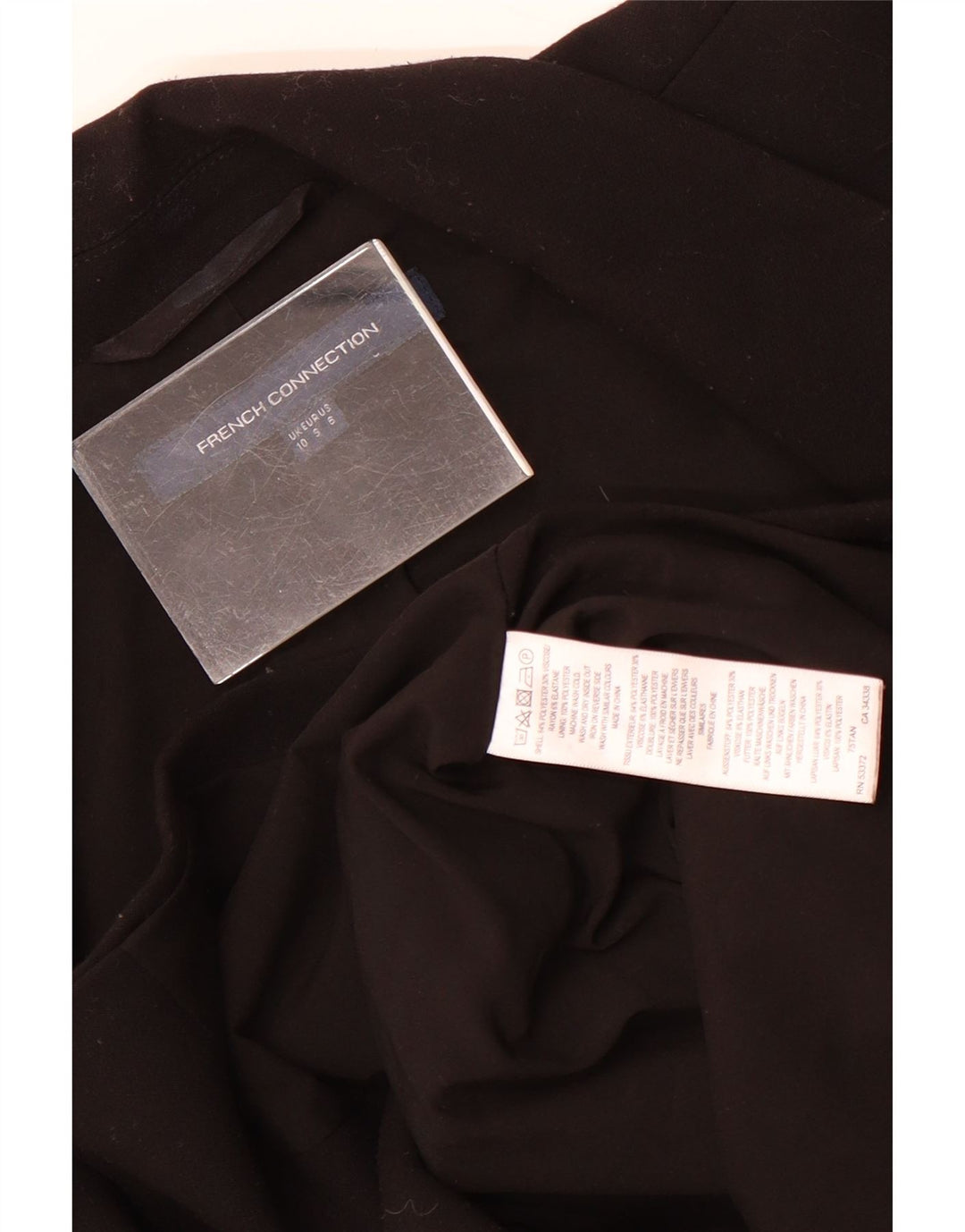 Giacca blazer doppiopetto da donna French Connection UK 10 piccola nera