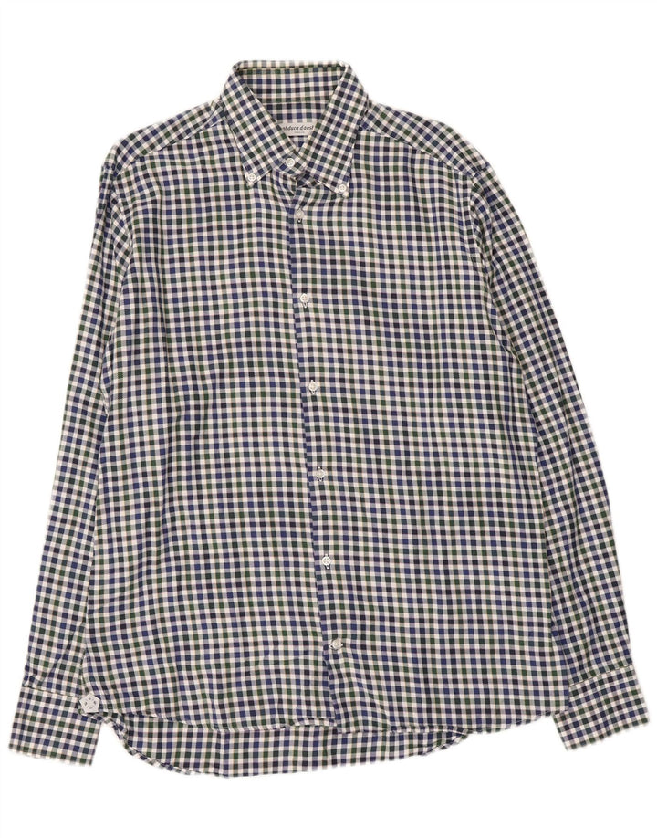 Camicia da uomo in flanella Al Duca D'Aosta taglia 42 16 1/2 grande multicolore