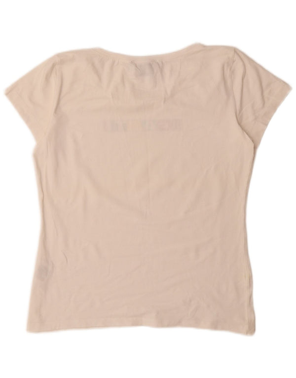 T-shirt grafica da donna Gant Top UK 20 2XL cotone bianco