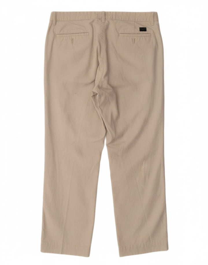 DOCKERS Mens Khakis Straight Chino Trousers W36 L29 Beige