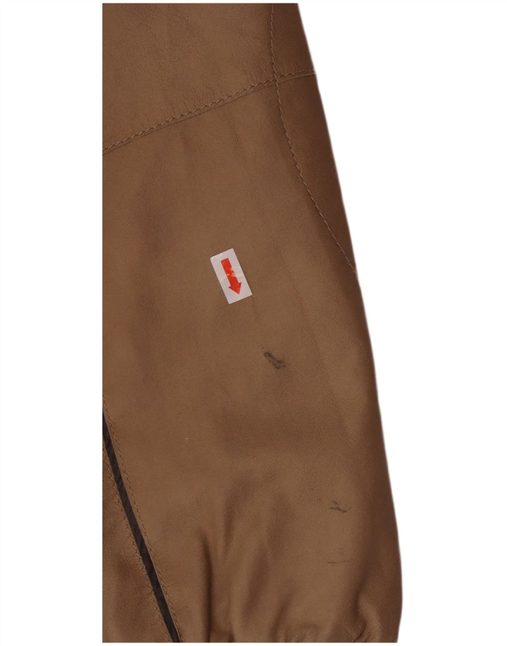 Giubbotto bomber in pelle da uomo Mabrun IT 54 2XL Pelle marrone