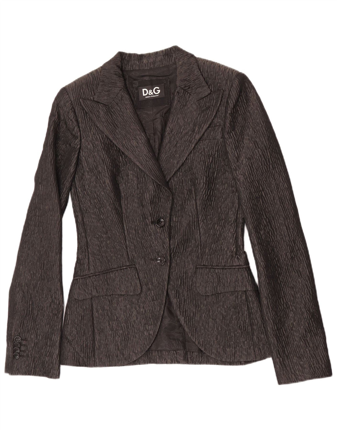 Giacca blazer a 2 bottoni da donna Dolce & Gabbana IT 42 poliestere nero medio