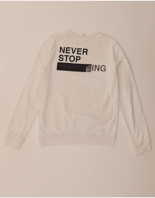 Felpa grafica da ragazzo The North Face 14-15 anni XL in cotone bianco