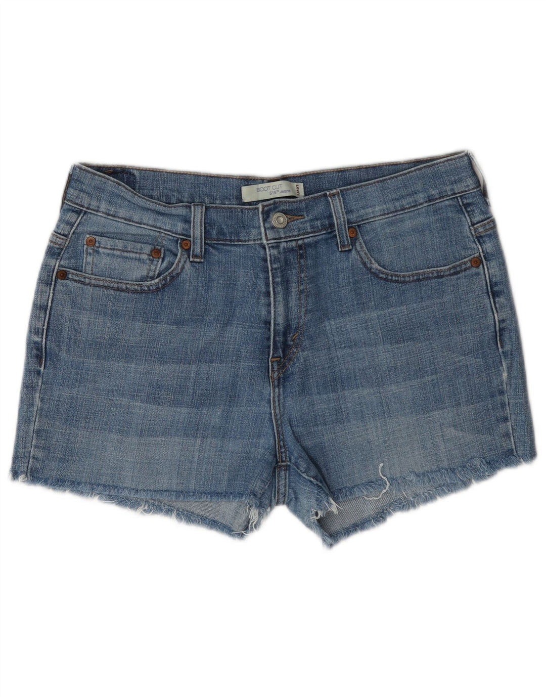 Pantaloncini di jeans Levi's 515 da donna US 10 Large W34 cotone blu