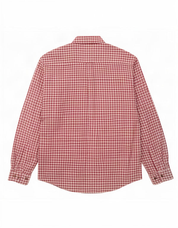 Camicia vintage da uomo in flanella XL a quadri bordeaux