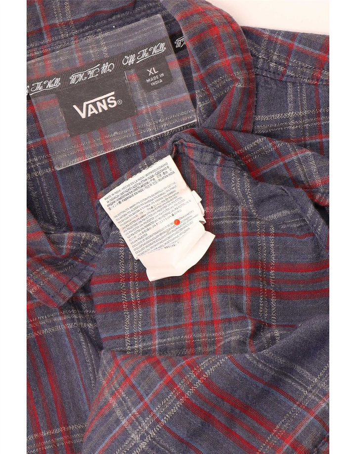 Camicia di flanella da uomo Vans XL in cotone a quadri multicolore