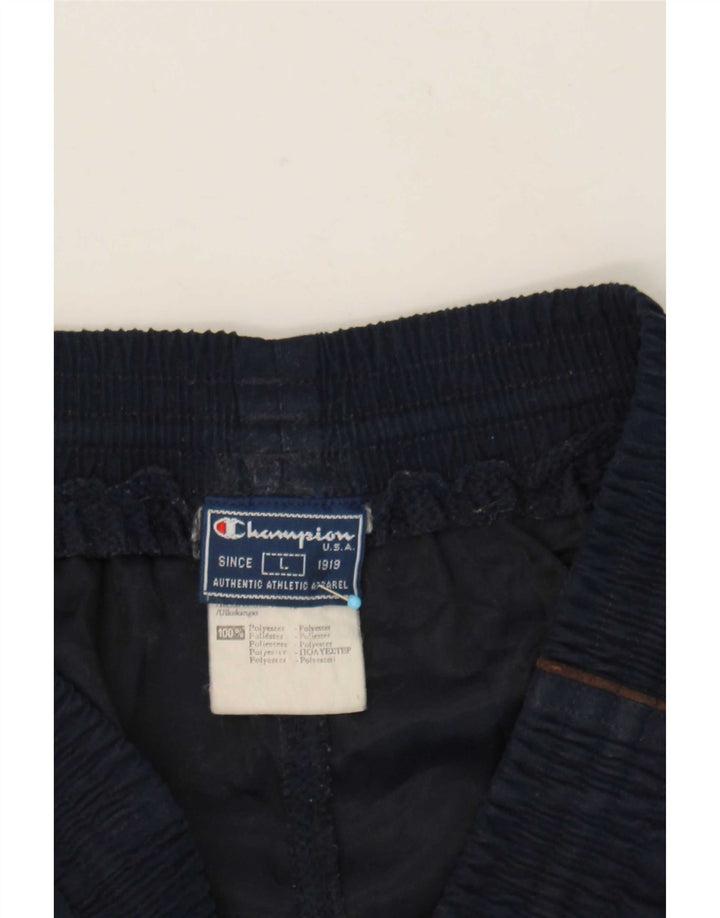 Pantaloni da tuta cargo da uomo Champion grandi in poliestere blu navy
