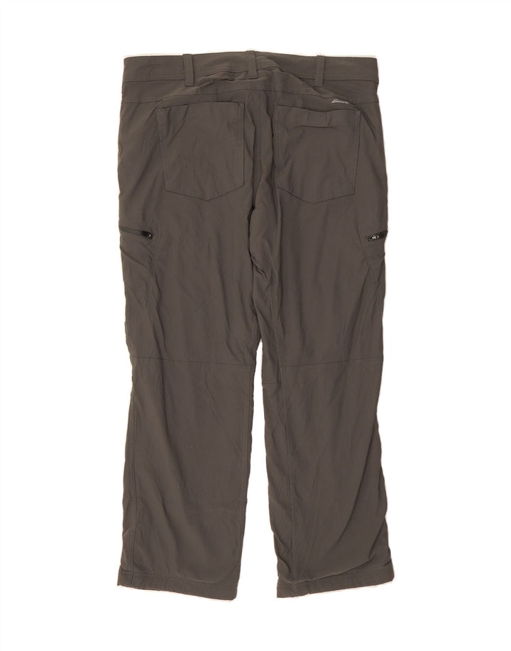 EDDIE BAUER Mens Straight Cargo Trousers W38 L30 Grey Nylon Vintage Eddie Bauer and Second-Hand Eddie Bauer from Messina Hembry 