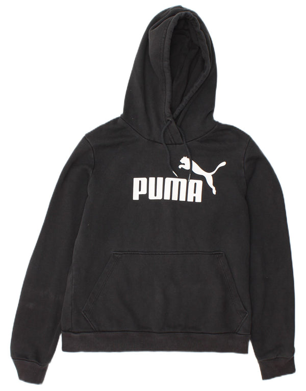 Felpa con cappuccio grafica da donna Puma UK 10 piccola in cotone nero