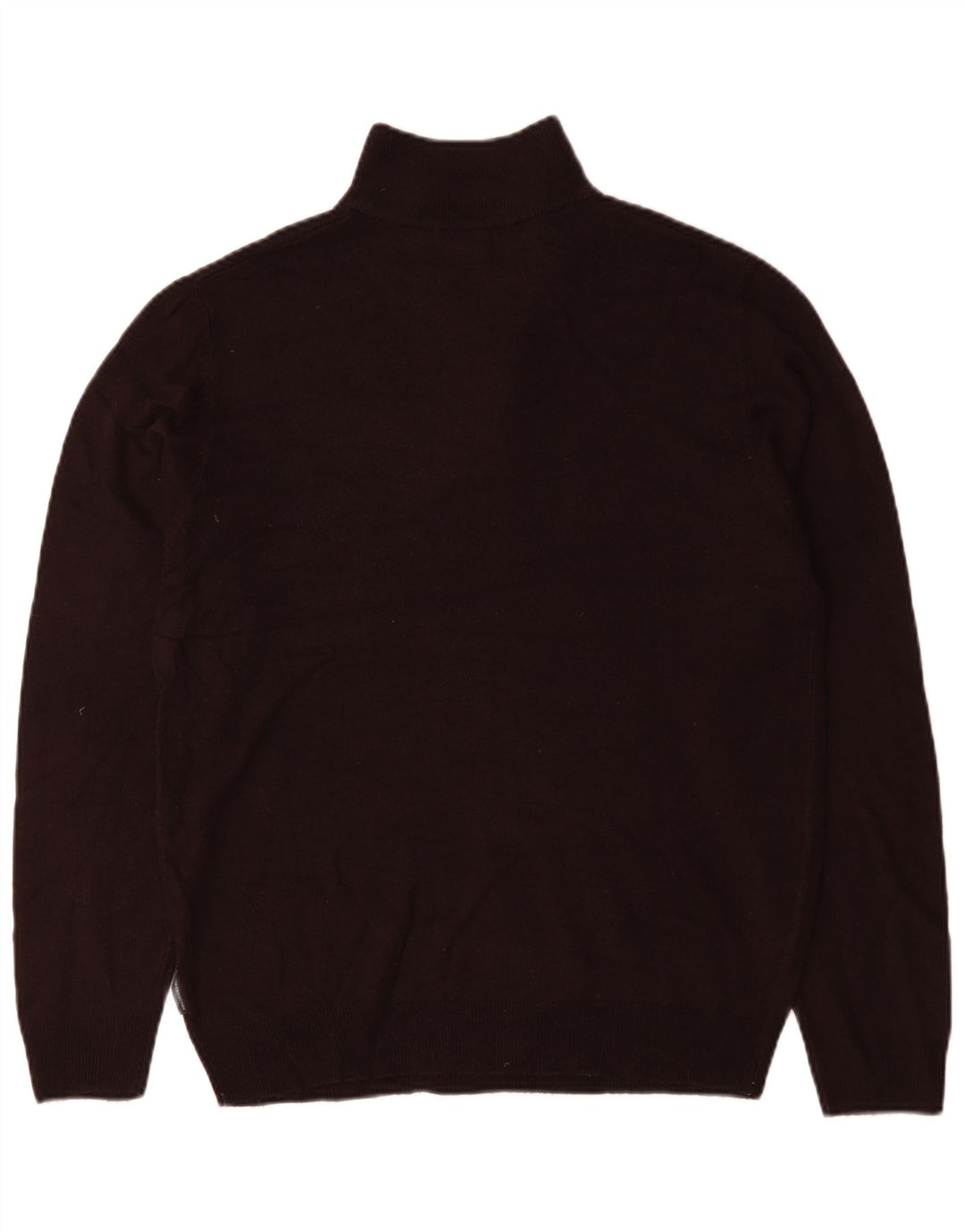 French Connection Maglione da uomo con zip e collo grande in acrilico marrone