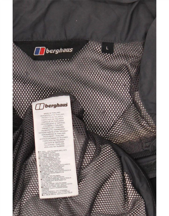 Giacca antipioggia da uomo con cappuccio Berghaus UK 40 Large nera in poliammide