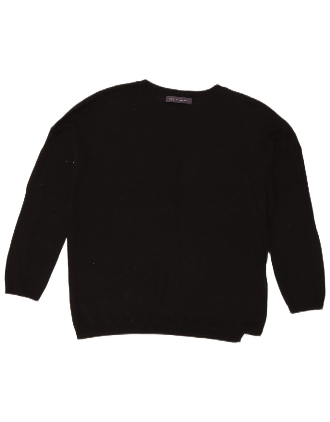 Maglione maglione girocollo da donna Marks & Spencer UK 14 medio nero