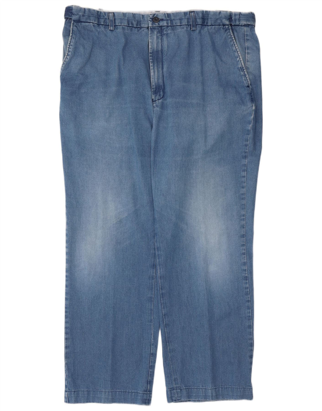 Jeans dritti da uomo Marks & Spencer Blue Harbour W42 L28 cotone blu